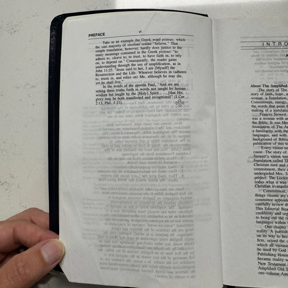 Zondervan Amplified Bible Navy Blue Bonded Leather Life In The Word